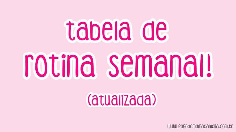 rotina semanal de limpeza