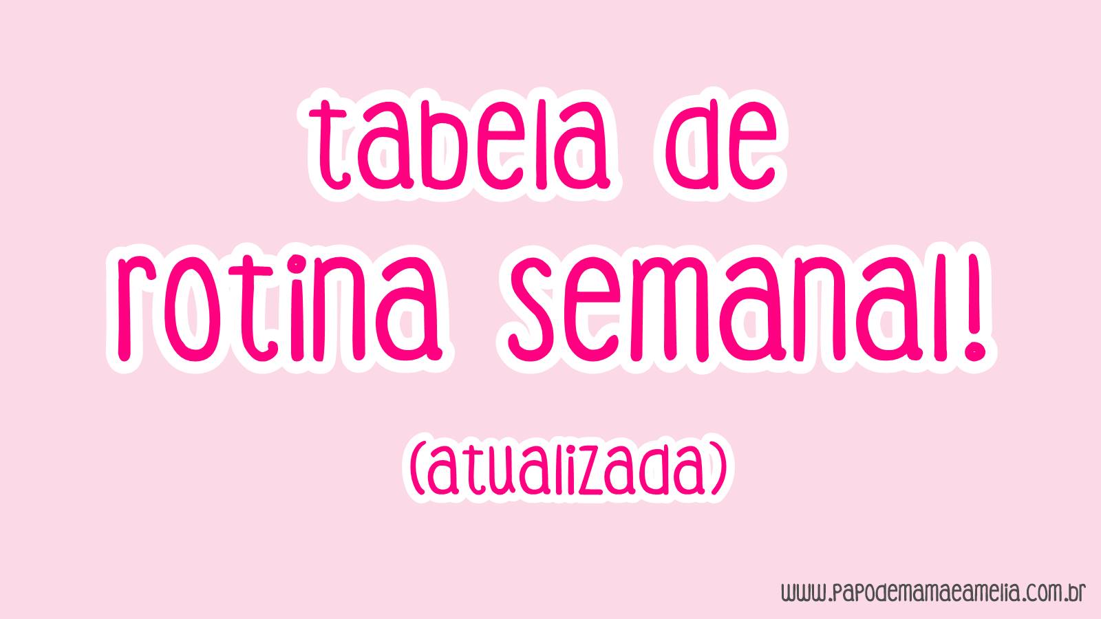 rotina semanal de limpeza